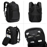Ozuko 9919 Commute Backpack for Men - Waterproof Laptop Bag with Trolley Strap, Fits 15.6 Inch Notebook, Business Travel Daypack