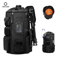 For 9573 Basketball Road Trip Backpack Zipper Hasp Closure Ball Storage Compartment Large Capacity Sport Waterproof Fit