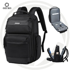 Ozuko 9770 Small Size New Trendy Function Laptop Backpack Waterproof for Men Business Commute Laptop TSA Backpack