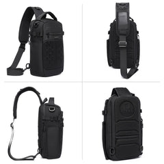 OZUKO 9879 Men's Urban Fashion Crossbody Bag Slim Sling Detachable Strap Card Slots Casual Office Use for Spring