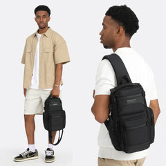 OZUKO 9805 Lightweight Crossbody Bag Men's Fashion Chest Bag Sports Casual Large Capacity Small Backpack for Men