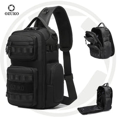 OZUKO 9812 New Designer Sling Bag Factory Hot Sale Men's Crossbody Casual Travel Shoulder Shoulder Chest Bag for Men