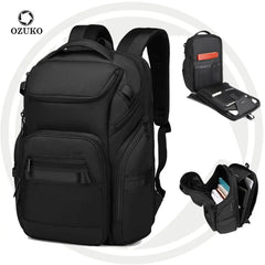 OZUKO 9799 Versatile Waterproof Backpack for Me Custom LOGO Travel Gym Bag Multi-Functional Business Backpack