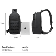 Ozuko 9577 Sport Designer Side Bag Tactical Crossbody Waist Sling Bag for Men Travel Custom Waterproof Mens Chest Bag