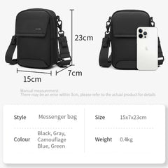 OZUKO 9732 Men's Waterproof Travel Sling Bag - Durable Polyester Chest Hip Bag for Hiking