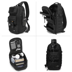 OZUKO 9912 Urban Multi-Function Sport Sling Bag Men's Large Capacity Waterproof Crossbody Sport Fitness Business Chest Bag