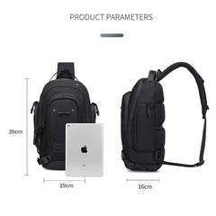 OZUKO 9740 Large Capacity Fashion Waterproof Chest Bag Men Custom LOGO Travel Crossbody Bag Outdoor Shoulder Sling Bag