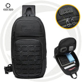 Ozuko 9577 Sport Designer Side Bag Tactical Crossbody Waist Sling Bag for Men Travel Custom Waterproof Mens Chest Bag