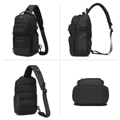OZUKO 9807 Men's Casual Fashion Crossbody Shoulder Bag Business Sport Riding Small Backpack Polyester Material Zipper Portable