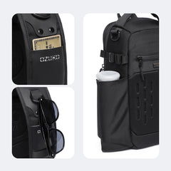 OZUKO 9879 Men's Urban Fashion Crossbody Bag Slim Sling Detachable Strap Card Slots Casual Office Use for Spring