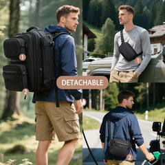 OZUKO 9762 Designer Waterproof Multifunctional Business Laptop Backpack Men's Travel Fashion 3-in-1 Backpack Set Zipper