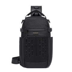 OZUKO 9879 Men's Urban Fashion Crossbody Bag Slim Sling Detachable Strap Card Slots Casual Office Use for Spring