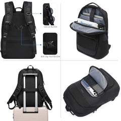 Ozuko 9847 Business Smart 15.6 Inch Laptop Backpack Anti-Theft Multi-Functional Travel Professional Work Office Men Daily