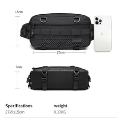 Ozuko 9676 Unisex Mini Belt Bag with Adjustable Strap Small Fanny Pack for Workout Running Traveling Hiking