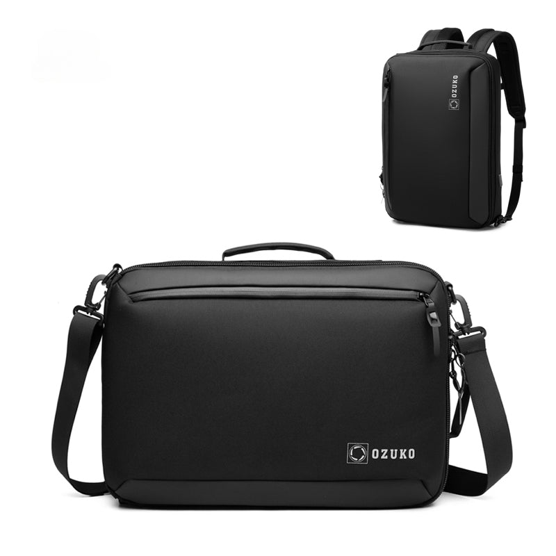Ozuko 9490 Usb Sublimation Waterproof Backpack Capacity Easy Carry Laptop Bag Computer 15.6 Business Laptop Briefcase Men - OZUKO.CN