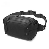 OZUKO Men Outdoor Sports Waist Bag Waterproof Male Chest Bag USB Charging Belt Bag for Men Short Trip Waist Pack Shoulder Bags