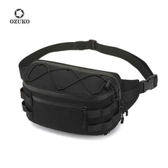 OZUKO Men's Waist Bag Fashion Chest Pack Outdoor Sports Belt Bag for Teenager Waterproof Men Waist Bags High Quality Fanny Pack - OZUKO.CN