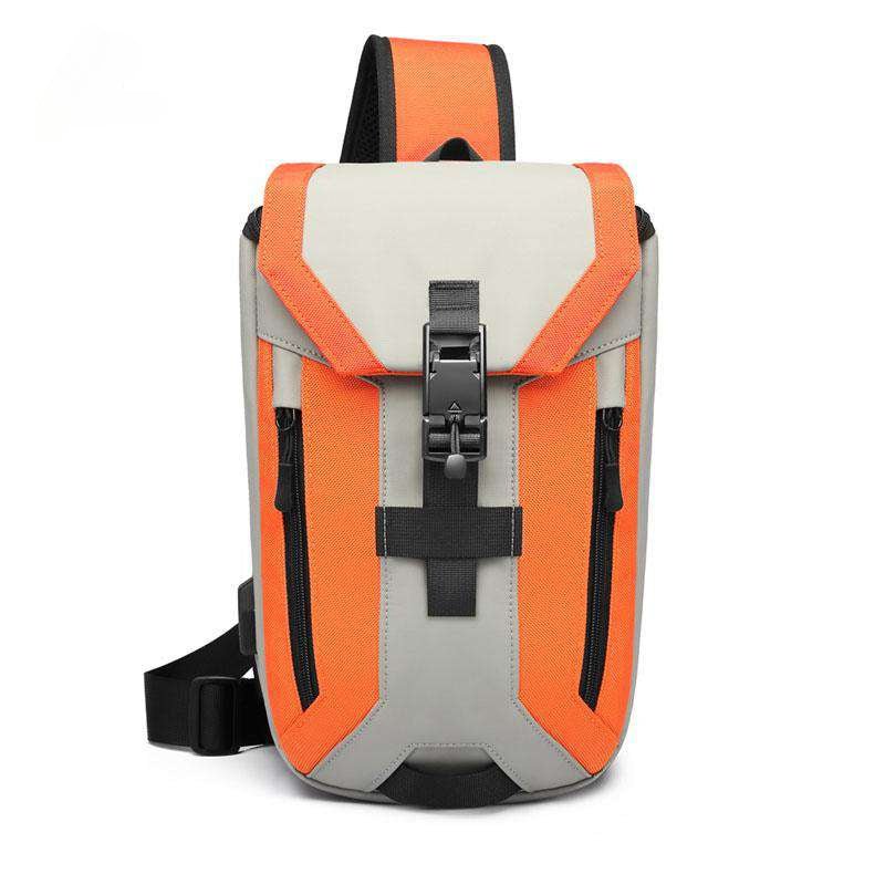 Ozuko New 2022 Usb Waterproof Sports Shoulder Bags Crossbody Sling Sport Chest Bag Men - OZUKO.CN