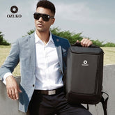 Ozuko 9060 Gym Outdoor Designer Backpack Wholesale School Bags Manufacturers Waterproof Luxury 16 Inch Men Laptop Leather Bag - OZUKO.CN