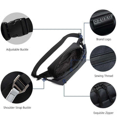 Ozuko Fashion Custom Fanny Pack Men Waterproof Sport Mini Crossbody Chest Running Waist Bag - OZUKO.CN