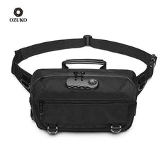Ozuko New Waterproof Hiking Usb Men Chest Bags Sling Travel Small Cross Body Cell Phone Anti-Theft Waist Bag - OZUKO.CN