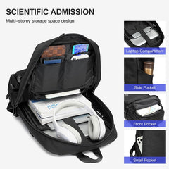 Ozuko 9479 New Wholesale Custom Logo Travel Student Usb Office Smart College School Lunch Bagpack Laptop Back Bag Pack Backpack - OZUKO.CN