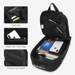 OZUKO Men Anti-theft Crossbody Bags Male Waterproof USB Charging Chest Pack Short Trip Messenger Sling Bag Shoulder Chest Bag - OZUKO.CN