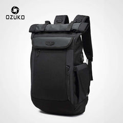OZUKO Men Backpack Fashion Schoolbag for teenager Male 15.6 inch Laptop Backpacks Water Repellent Oxford Travel Bag USB Mochila - OZUKO.CN