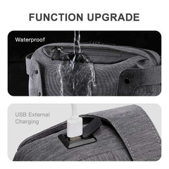 OZUKO Men Outdoor Sports Waist Bag Waterproof Male Chest Bag USB Charging Belt Bag for Men Short Trip Waist Pack Shoulder Bags