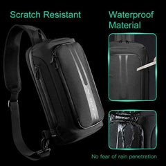 OZUKO Multifunction Men Chest Bag Anti-theft Male Sling Bags Waterproof Crossbody Messenger Bag USB Charging Outdoor Chest Pack - OZUKO.CN