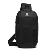 OZUKO Men Anti-theft Crossbody Bags Male Waterproof USB Charging Chest Pack Short Trip Messenger Sling Bag Shoulder Chest Bag - OZUKO.CN