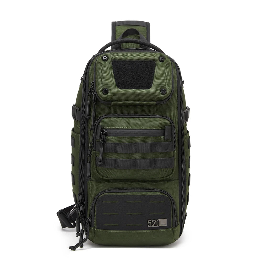 OZUKO 9912 Urban Multi-Function Sport Sling Bag Men's Large Capacity Waterproof Crossbody Sport Fitness Business Chest Bag