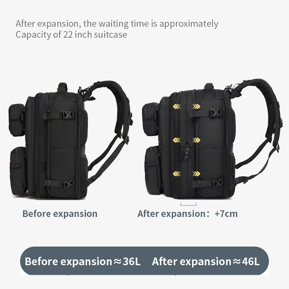 OZUKO 9762 Designer Waterproof Multifunctional Business Laptop Backpack Men's Travel Fashion 3-in-1 Backpack Set Zipper