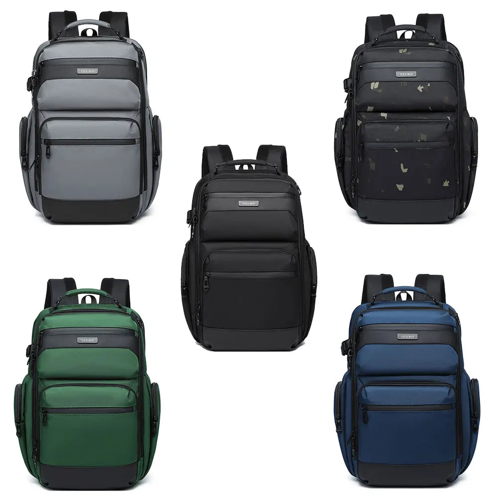 Ozuko 9770 Small Size New Trendy Function Laptop Backpack Waterproof for Men Business Commute Laptop TSA Backpack