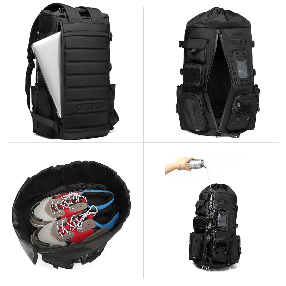 For 9573 Basketball Road Trip Backpack Zipper Hasp Closure Ball Storage Compartment Large Capacity Sport Waterproof Fit