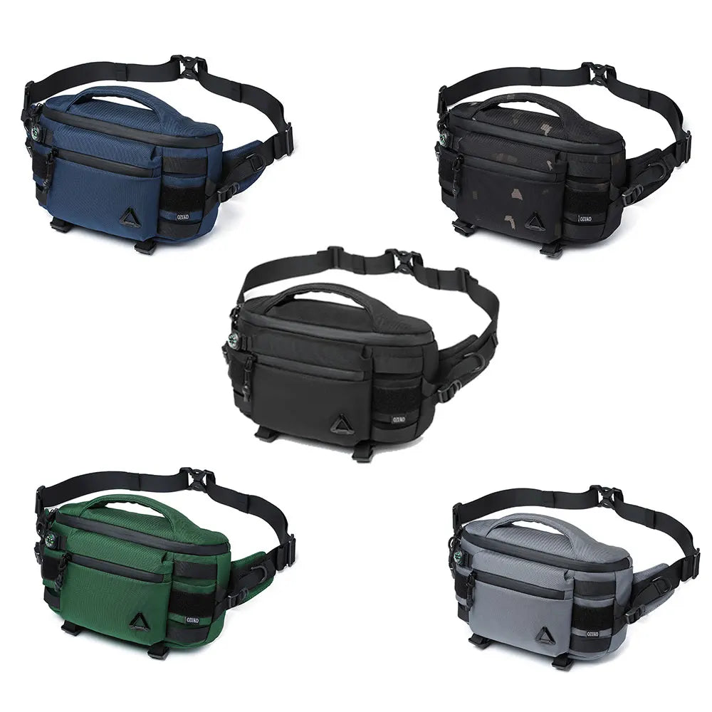 OZUKO 9778 Wholesale Waterproof Men Chest Bag for Men Fanny Pack Hiking Causal for Running Walking Traveling Waist Bag