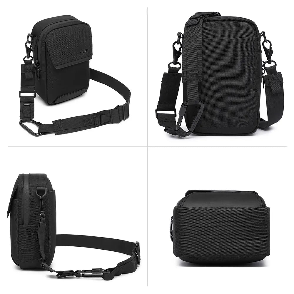 OZUKO 9732 Men's Waterproof Travel Sling Bag - Durable Polyester Chest Hip Bag for Hiking