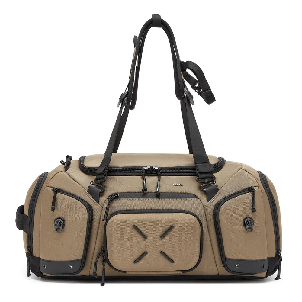 OZUKO 9834 Stylish Outdoor Duffle Bag for Men, 46L Waterproof Sport Travel Backpack with Multiple Pockets, Shoe Storage