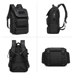 Ozuko 9840 Waterproof Slim Daypack for Gym, Office & City Commute, Fits 15.6 Inch Laptop & Tablet, Hidden Anti-Pickpocket Pocket
