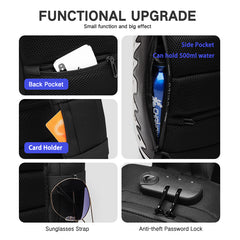 Ozuko 9281 2023 OEM&ODM Designer Fashion Adjustable Strap Sling Bag Travel Sport Unisex Fanny Pack New Trendy Waist Bag For Men