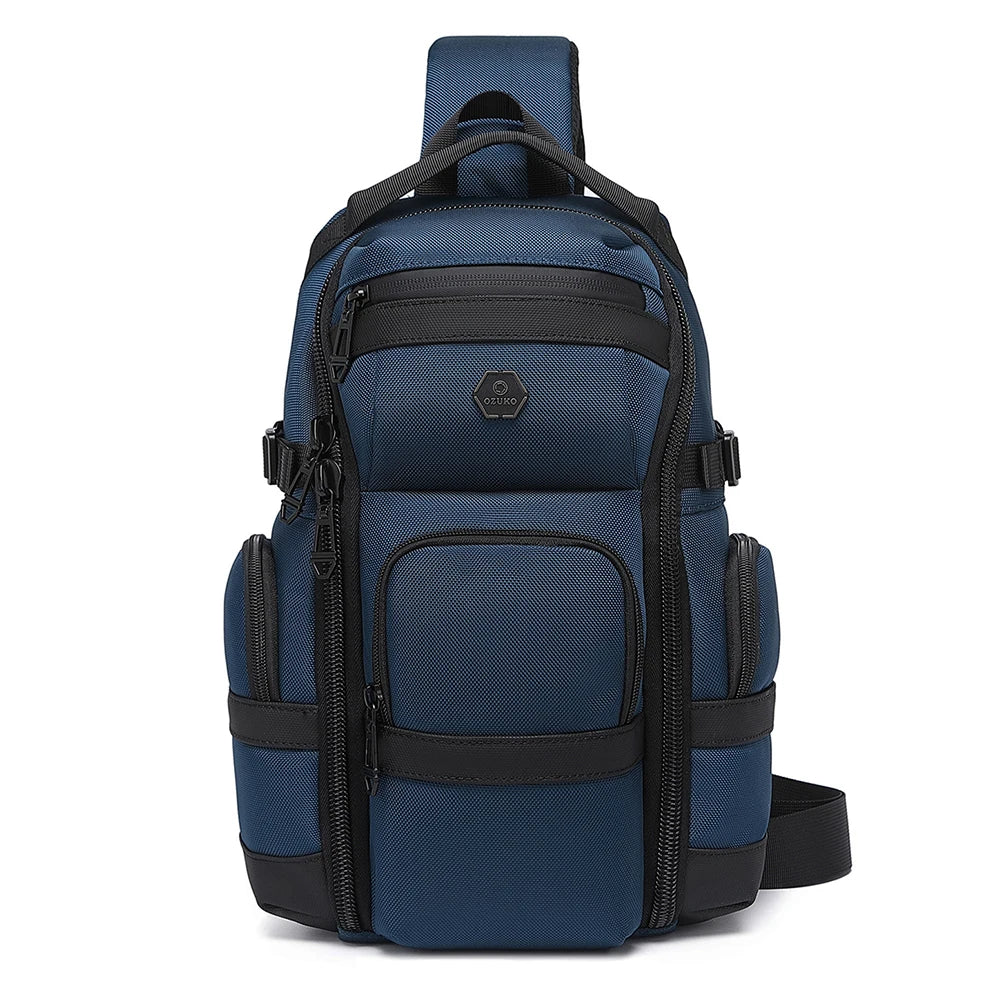 Ozuko 9808 Outdoor Hiking Daypack Crossbody Shoulder Men Chest Bag Urban Outdoor Waterproof Travel Sling Bag for Men