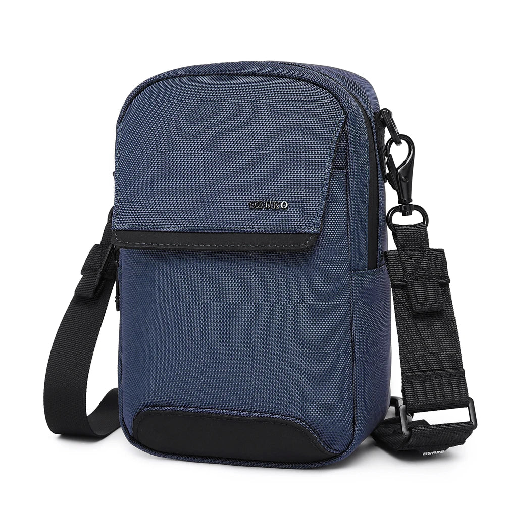 OZUKO 9732 Men's Waterproof Travel Sling Bag - Durable Polyester Chest Hip Bag for Hiking