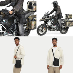 OZUKO 9816 Waist Bag for Men Women Tactical Motorcycle Bike Cycling Multi-Pocket Fanny Pouch Travel Hiking Thigh Bag Leg Bag