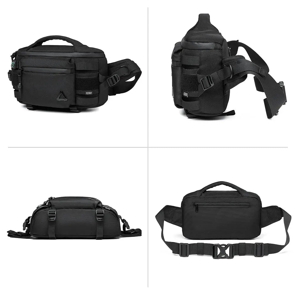OZUKO 9778 Wholesale Waterproof Men Chest Bag for Men Fanny Pack Hiking Causal for Running Walking Traveling Waist Bag