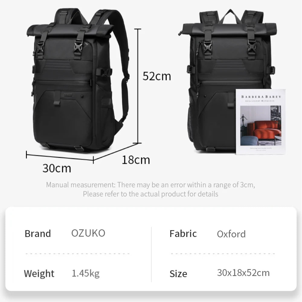 For 9761 Designer Anti-Theft USB Waterproof Backpack with 28L Capacity for Summer Travel Cycling & Hiking