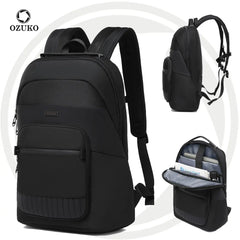 Ozuko 9847 Business Smart 15.6 Inch Laptop Backpack Anti-Theft Multi-Functional Travel Professional Work Office Men Daily