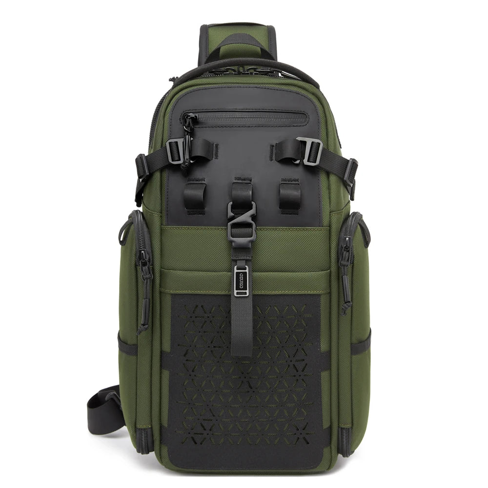 OZUKO 9844 Fashion Outdoor Adventure Sling Bag Daily Pack Durable Waterproof Chest Bag for Hiking & Travel