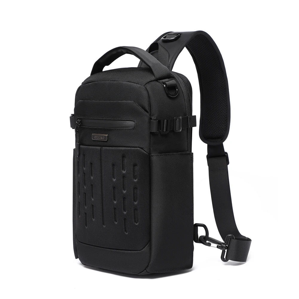 OZUKO 9879 Men's Urban Fashion Crossbody Bag Slim Sling Detachable Strap Card Slots Casual Office Use for Spring