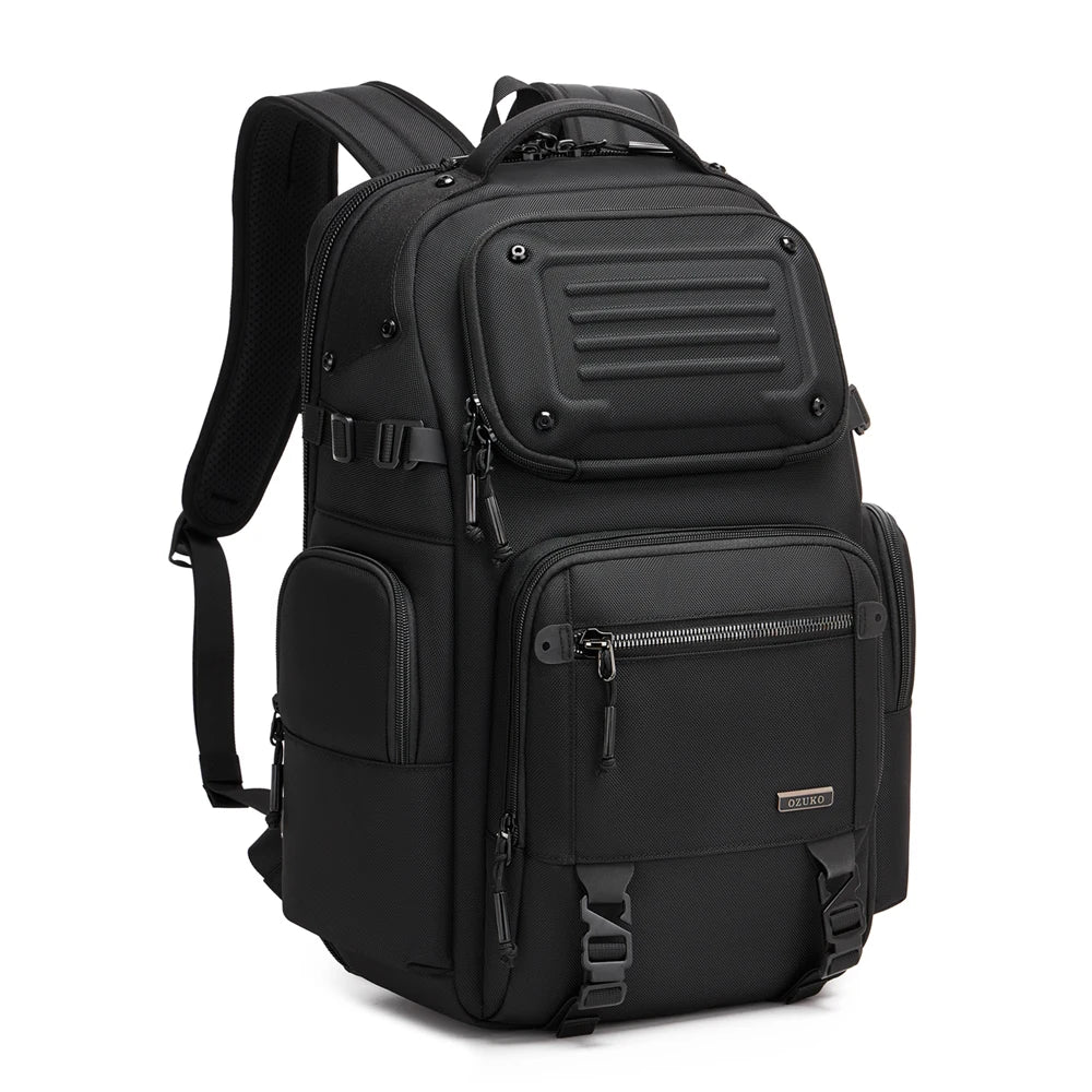 OZUKO 9891 Professional Anti-Theft Waterproof Backpack, 25L Secure Laptop Bag for Commuters with Hidden Pockets Lockable Zippers