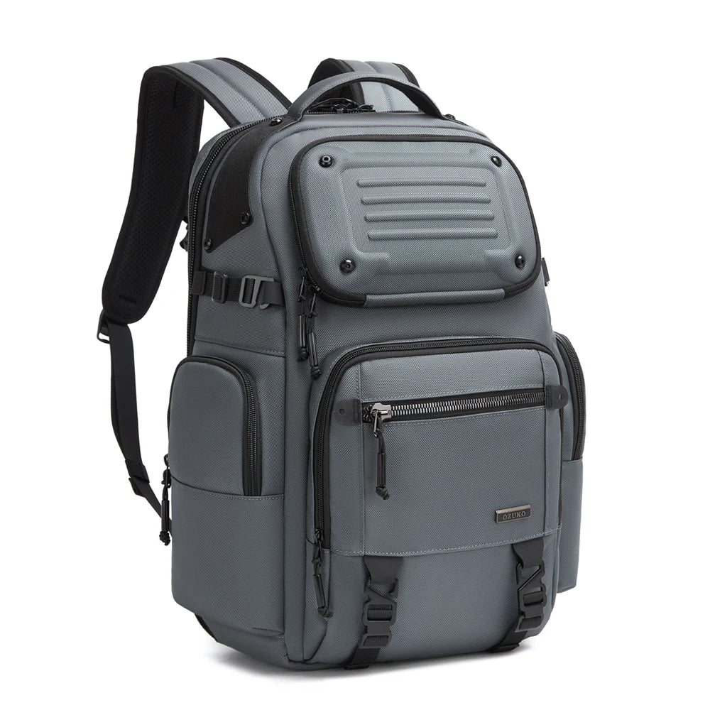 OZUKO 9891 Professional Anti-Theft Waterproof Backpack, 25L Secure Laptop Bag for Commuters with Hidden Pockets Lockable Zippers